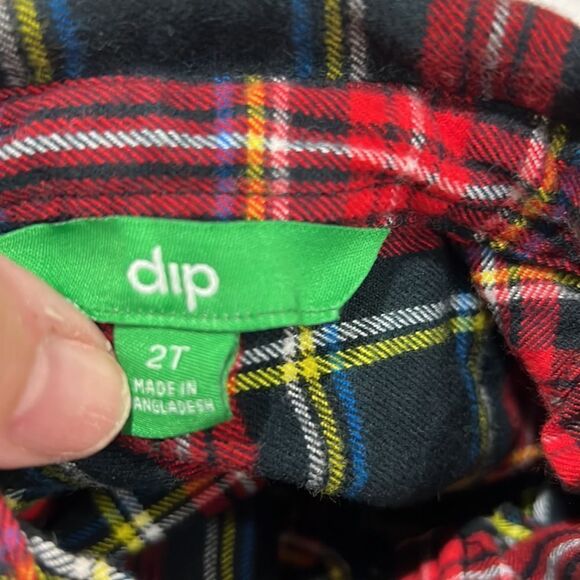 Dip Plaid flannel button up shirt size 2T EUC - Picture 9 of 10